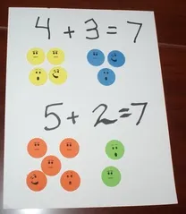 A sheet of paper with smiley faces on it.