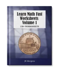 Math workbook with 150+ worksheets.