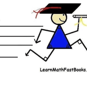 A cartoon of a person in a graduation cap and gown running with a book.