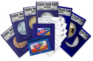 Learn Math Fast System books and cards.