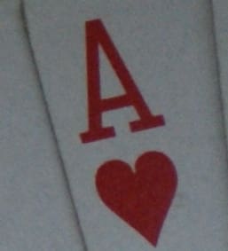 Ace of Hearts playing card.